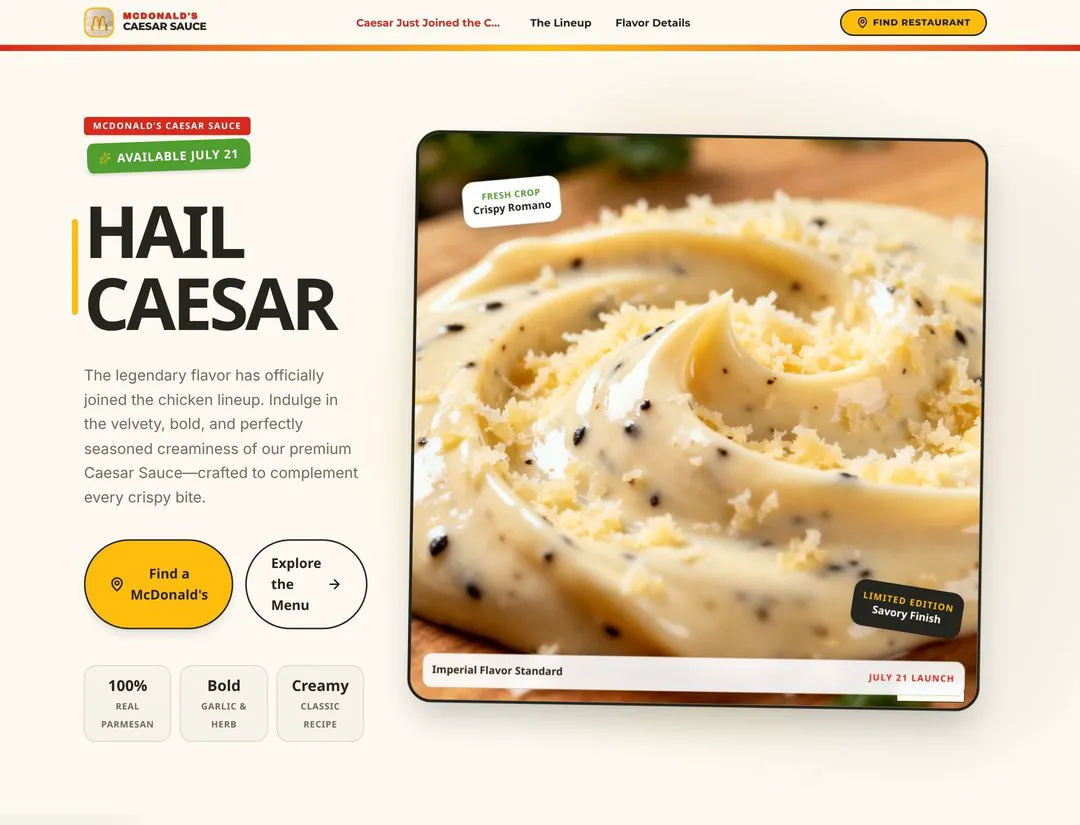 McDonald's Caesar Sauce Campaign