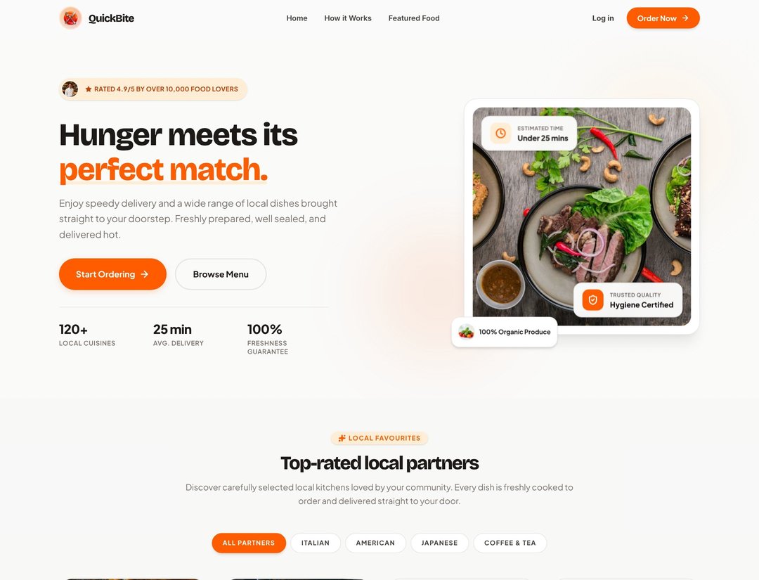 QuickBite Professional Food Delivery