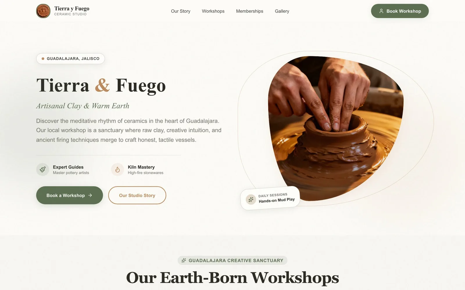 Tierra & Fuego Ceramics AutoCoder template screenshot