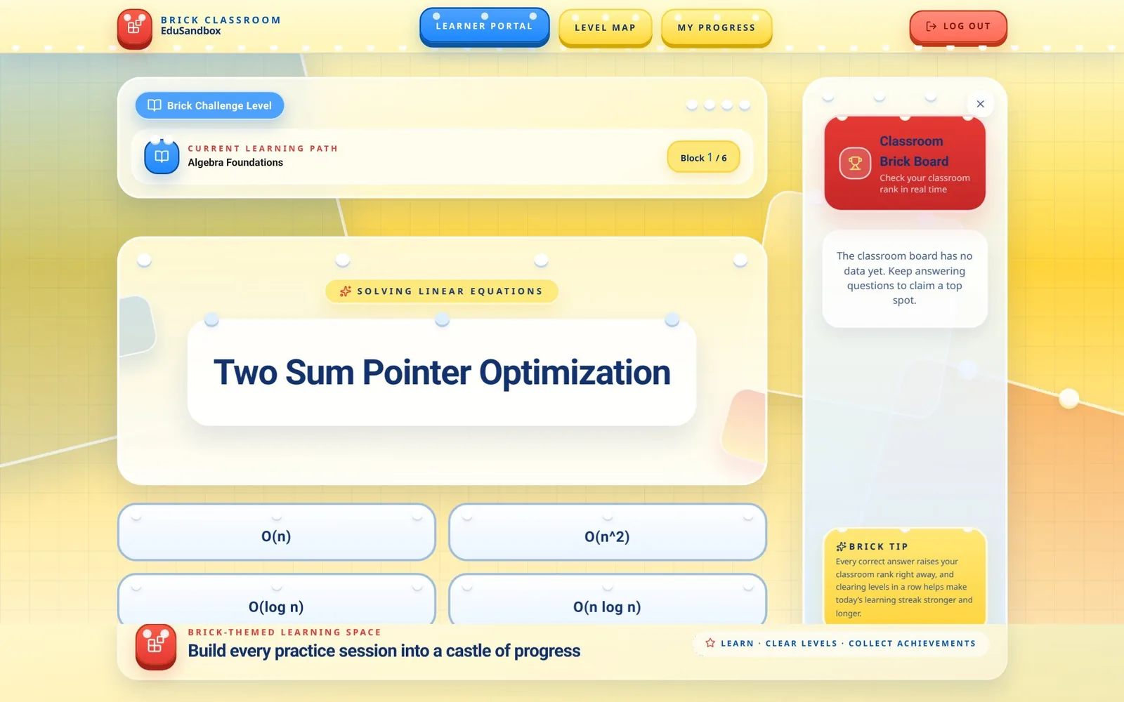 Brick Classroom EduSandBox AutoCoder template screenshot